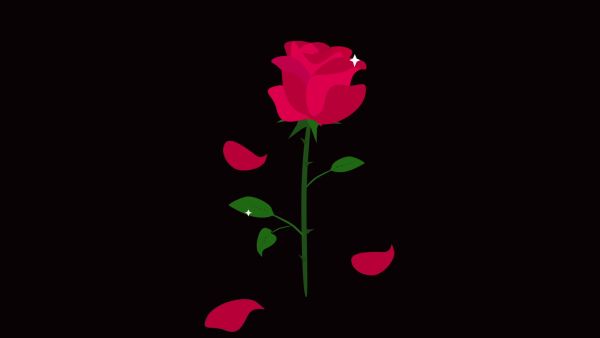 gambar bunga mawar animasi