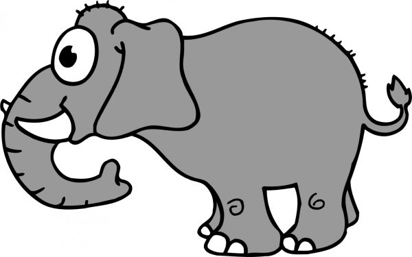 gambar gajah kartun
