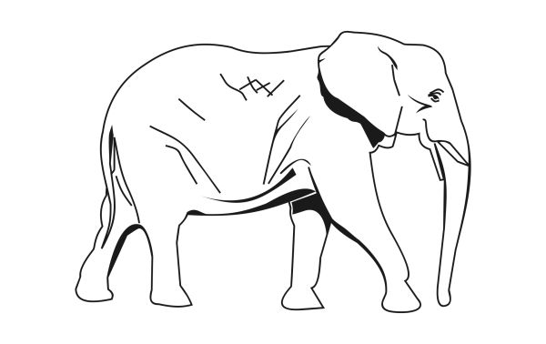 gambar gajah vektor