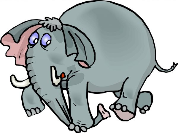 gambar kartun gajah lucu