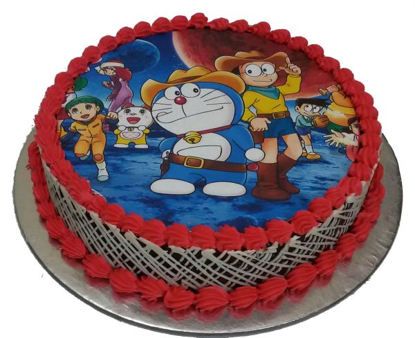 gambar kue ulang tahun doraemon