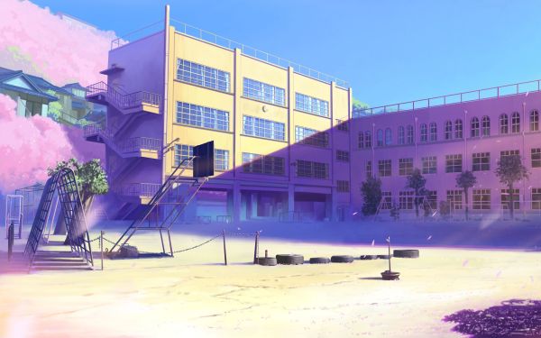 gambar pemandangan sekolah