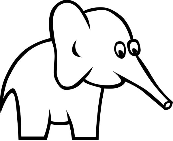mewarnai gambar gajah 1
