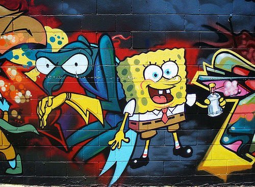 gambar grafiti spongebob