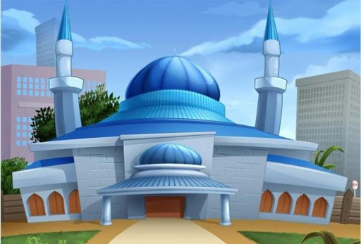 gambar animasi masjid hd