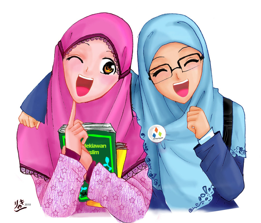 gambar kartun lucu muslimah