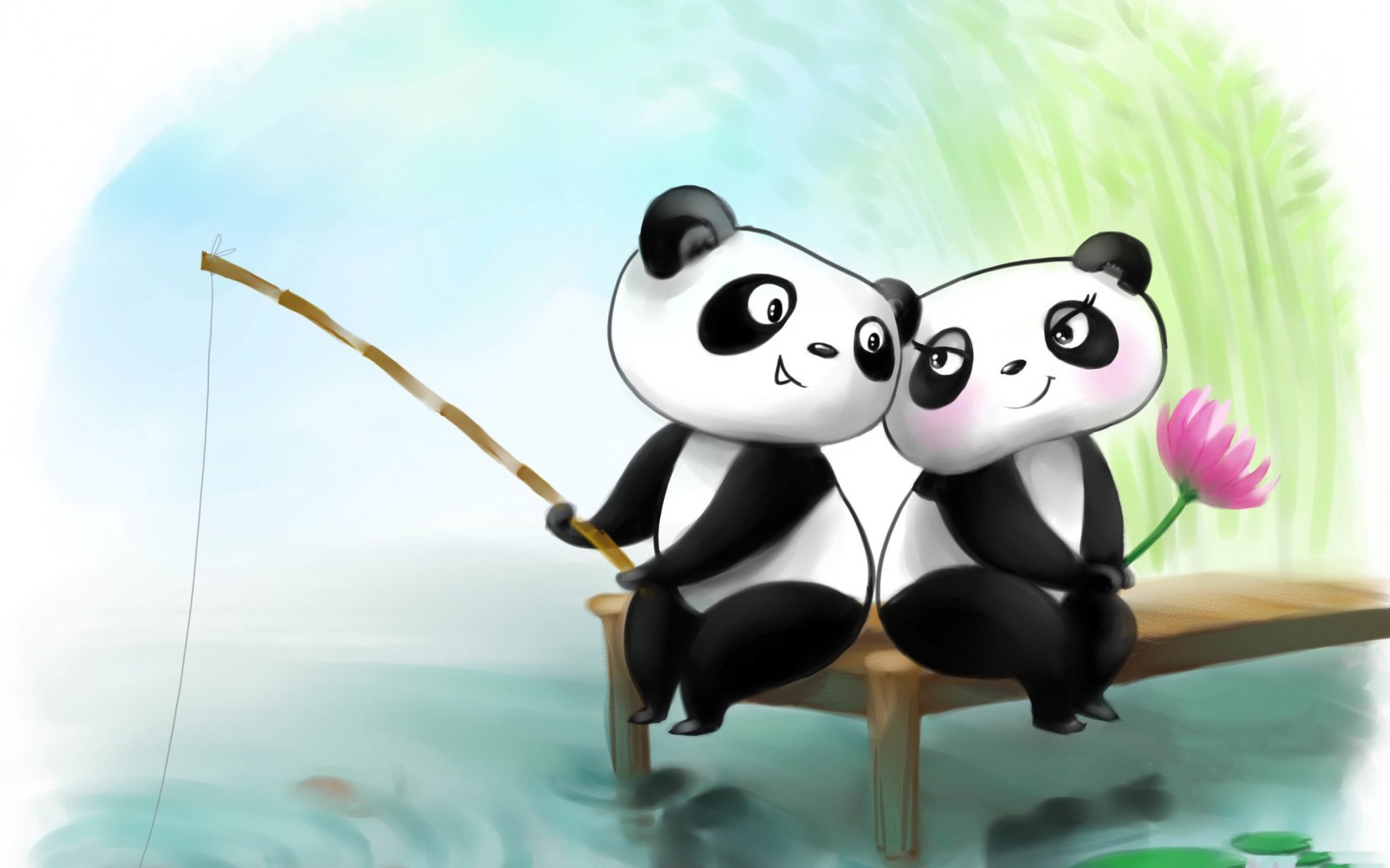 gambar kartun panda lucu