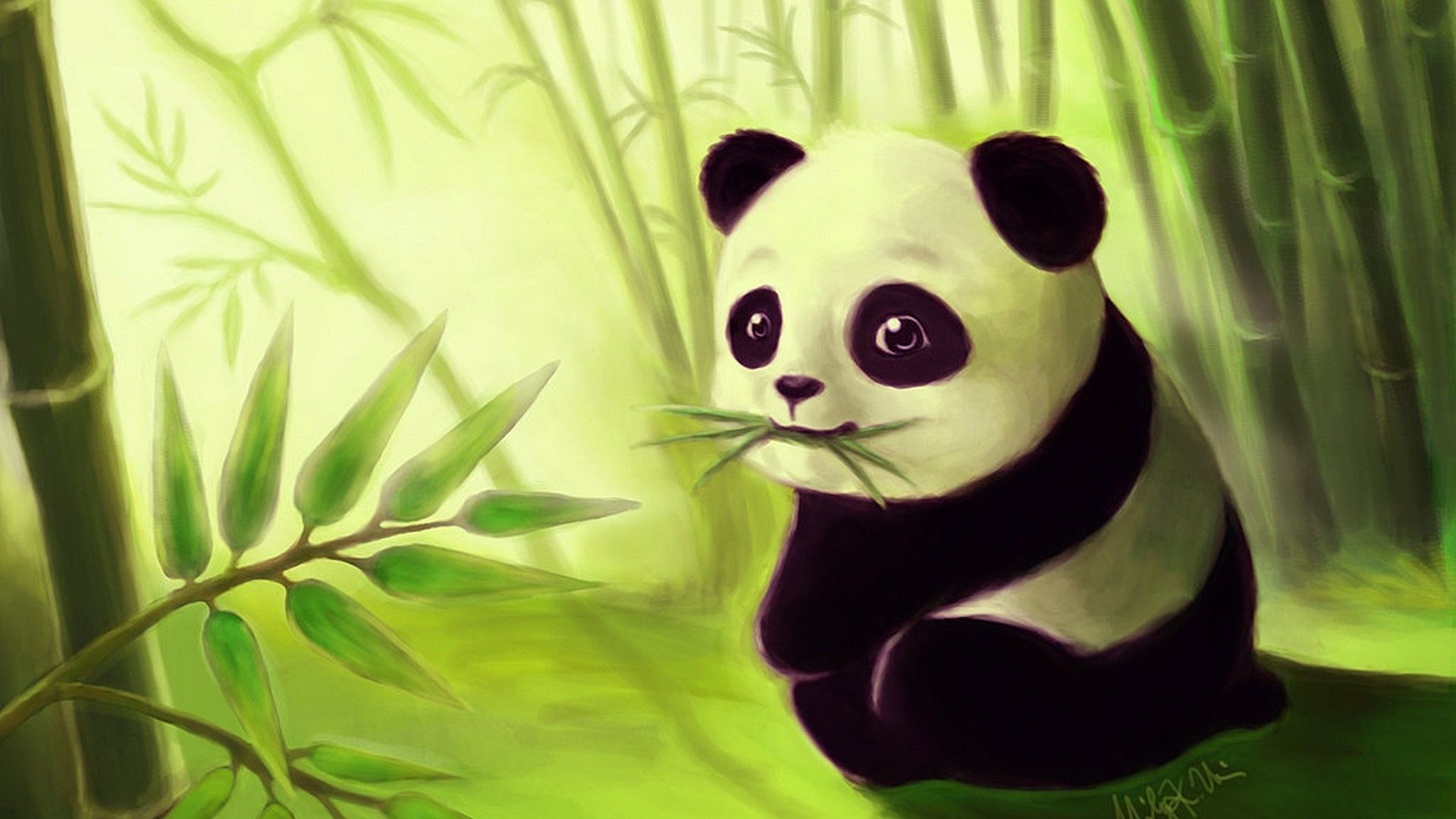 gambar panda kartun
