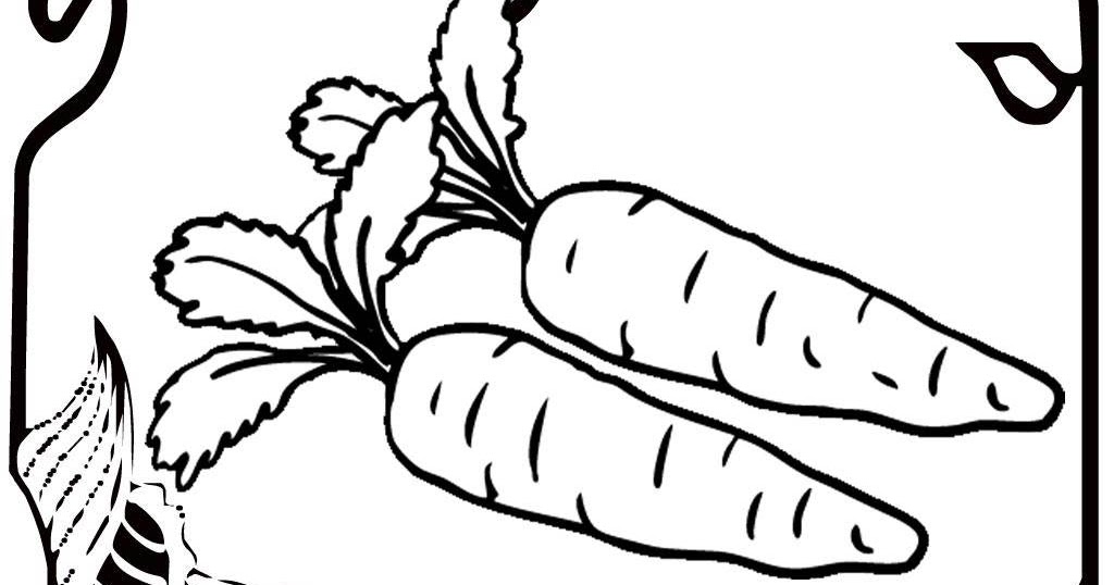 gambar wortel untuk diwarnai