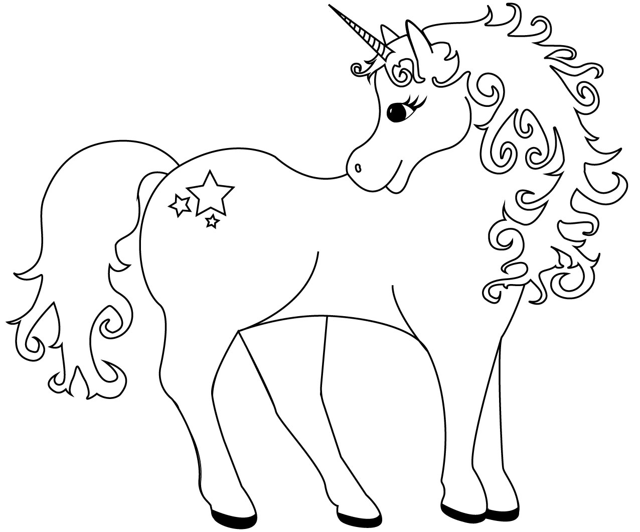 mewarnai gambar unicorn untuk anak