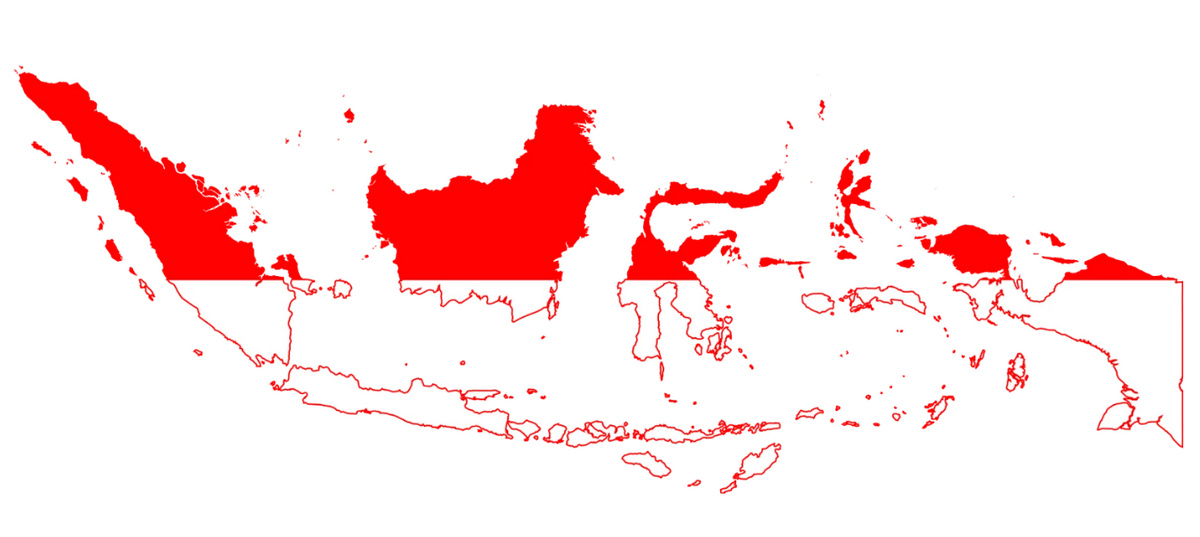 peta indonesia merah putih