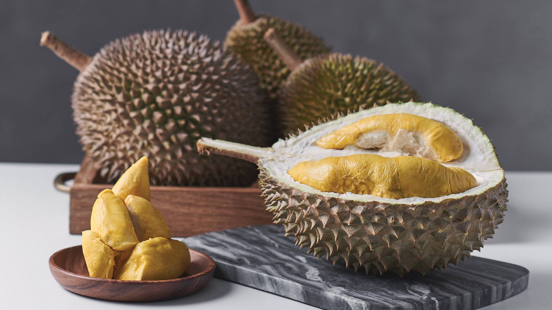 gambar buah durian siap disantap