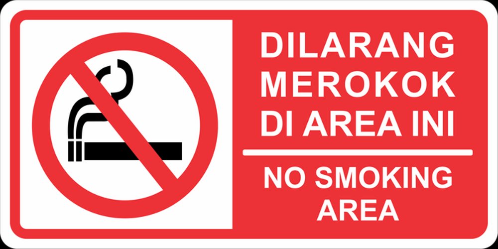 gambar dilarang merokok area