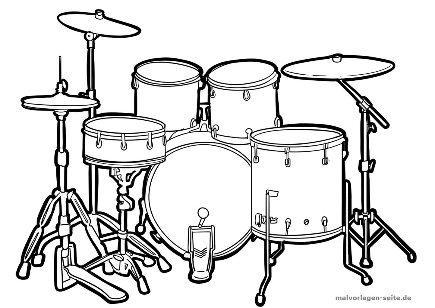 gambar mewarnai alat musik drum