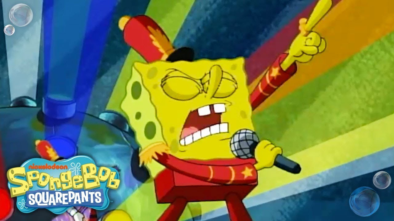 gambar SpongeBob nyanyi