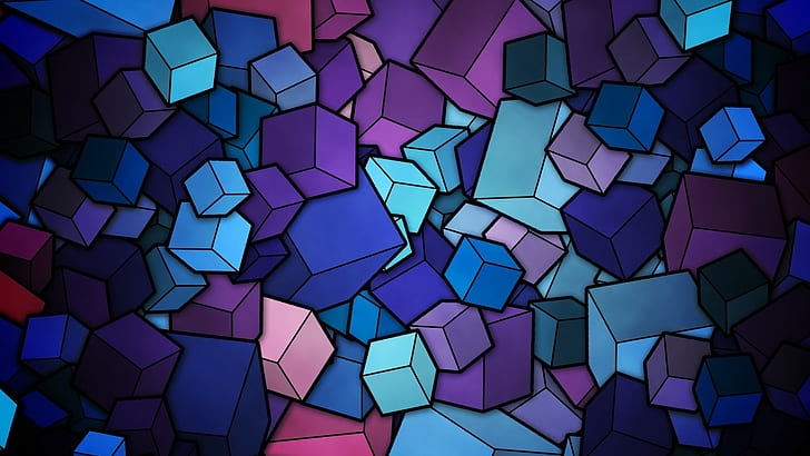 gambar kubus abstrak