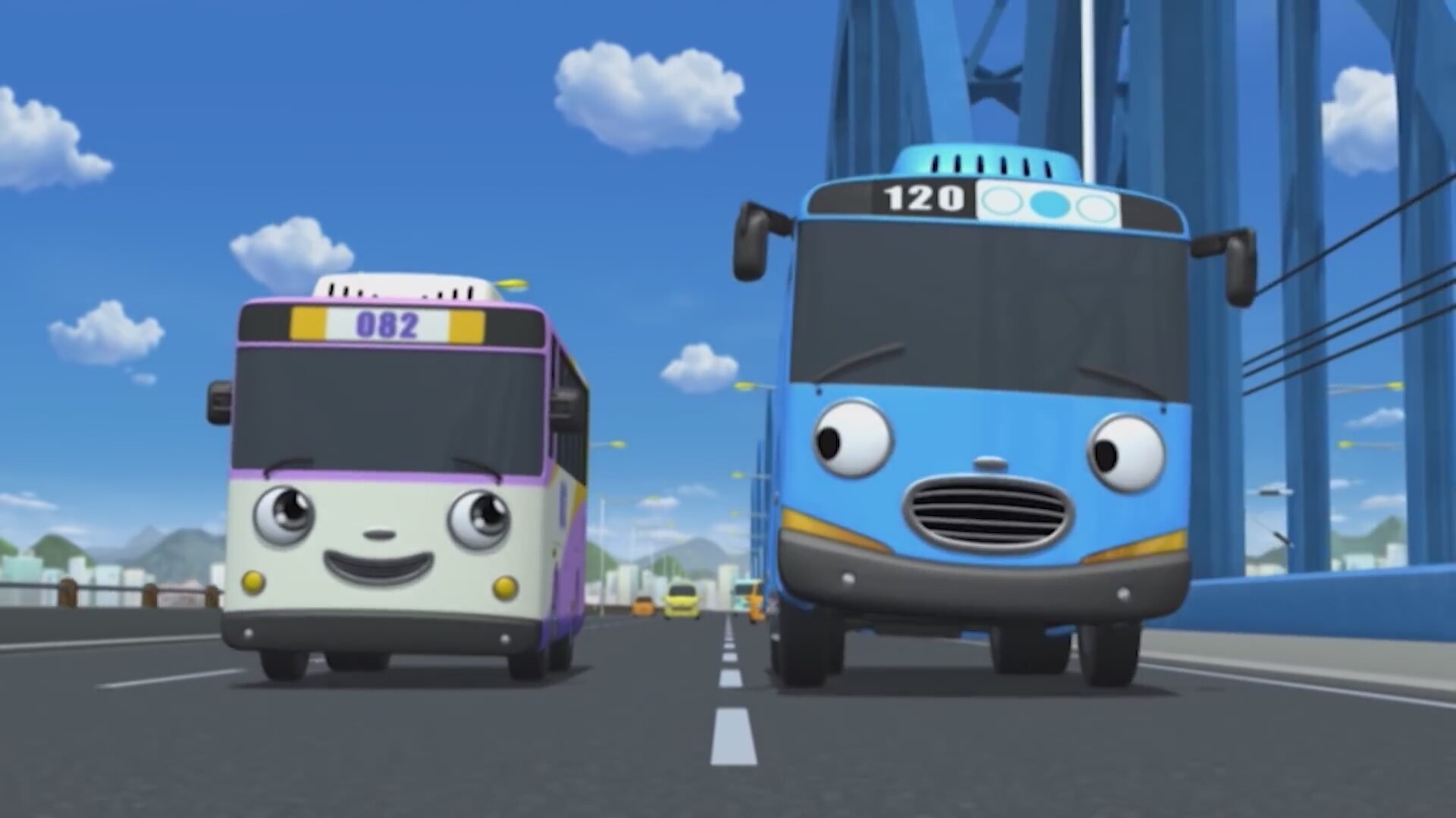 gambar tayo mobil bus animasi