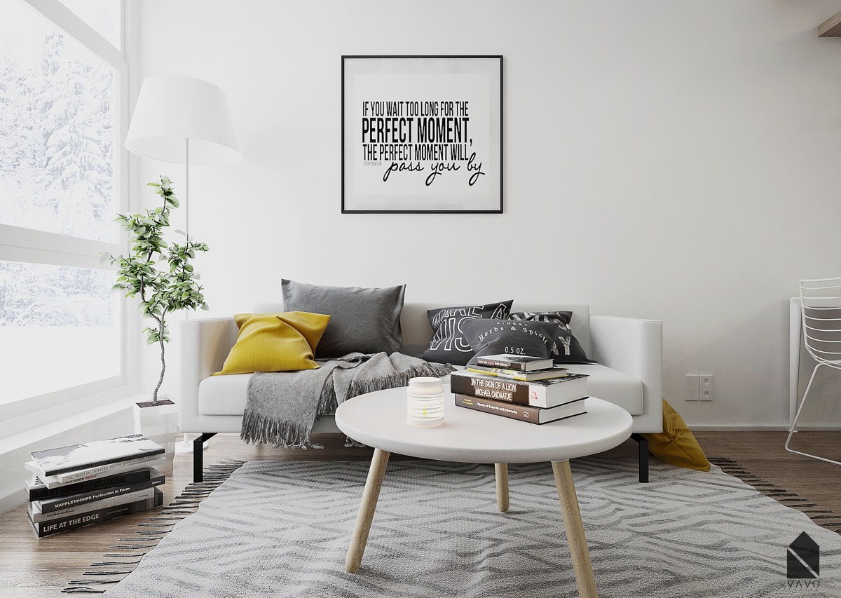 gambar desain rumah ruang keluarga gaya skandinavia