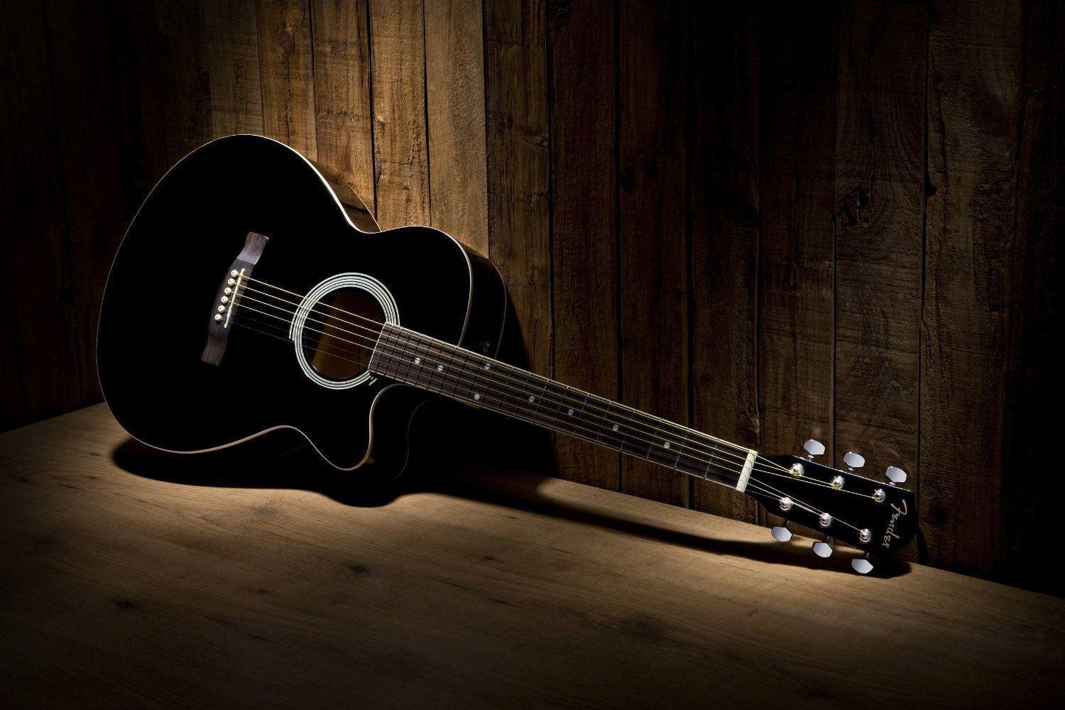gambar gitar warna hitam