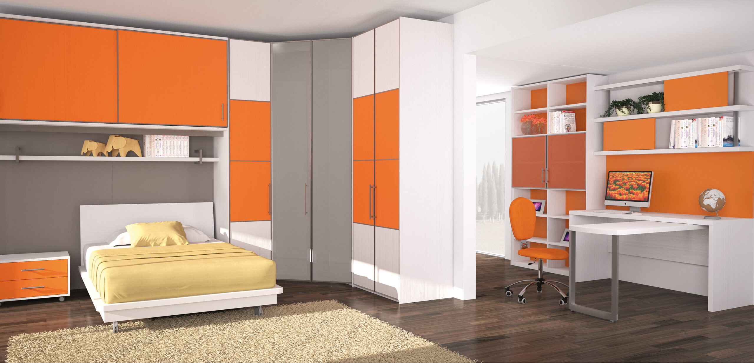 gambar interior rumah warna orange