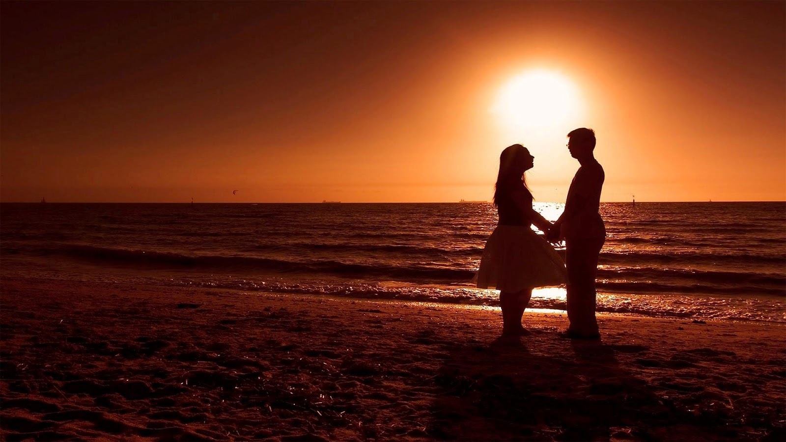 gambar sunset romantis