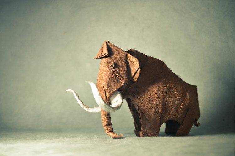 gambar origami kertas gajah