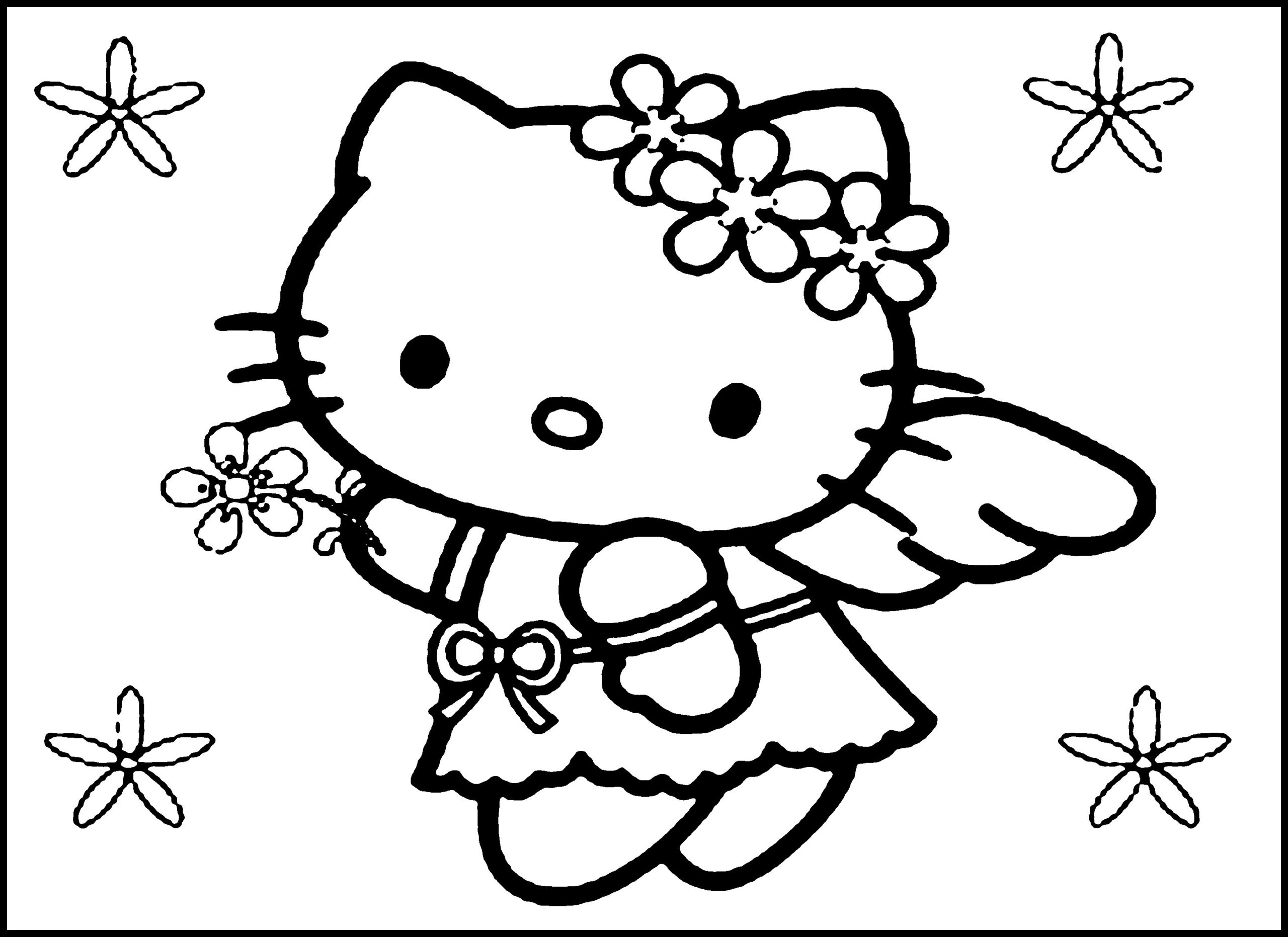 Contoh Gambar Sketsa Hello Kitty