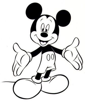 Download Gambar Sketsa Mickey Mouse