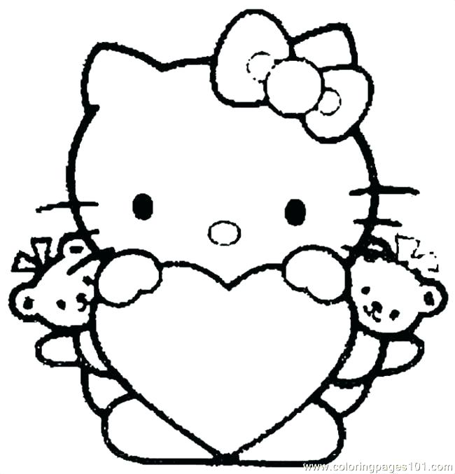 Gambar Sketsa Hello Kitty Keren