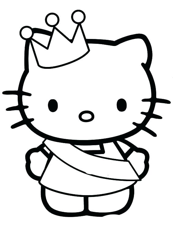 Gambar Sketsa Hello Kitty Lucu Mewarnai