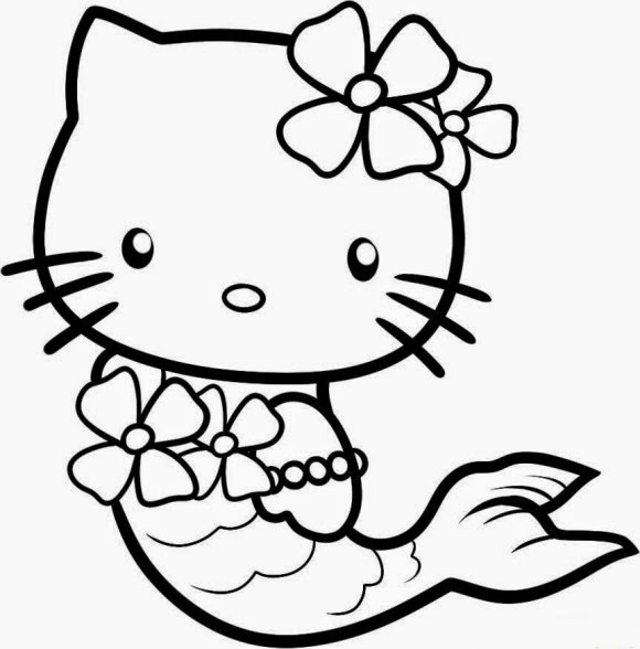 Gambar Sketsa Hello Kitty Untuk Anak