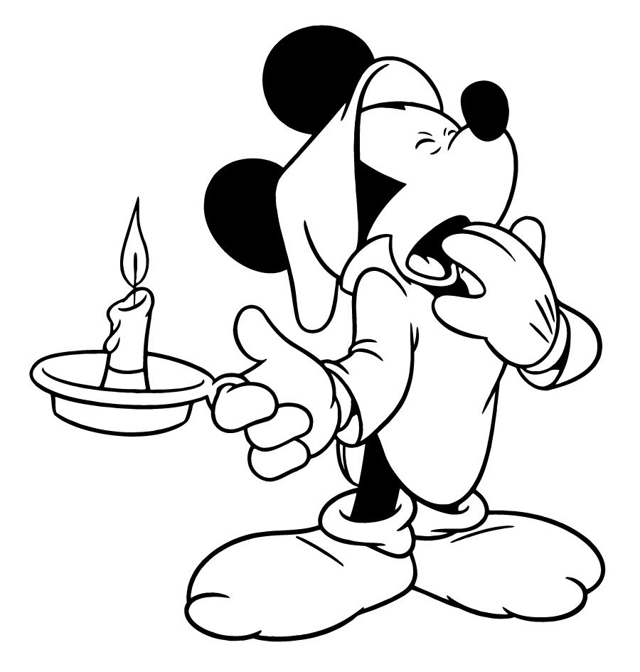Gambar Sketsa Kartun Mickey Mouse