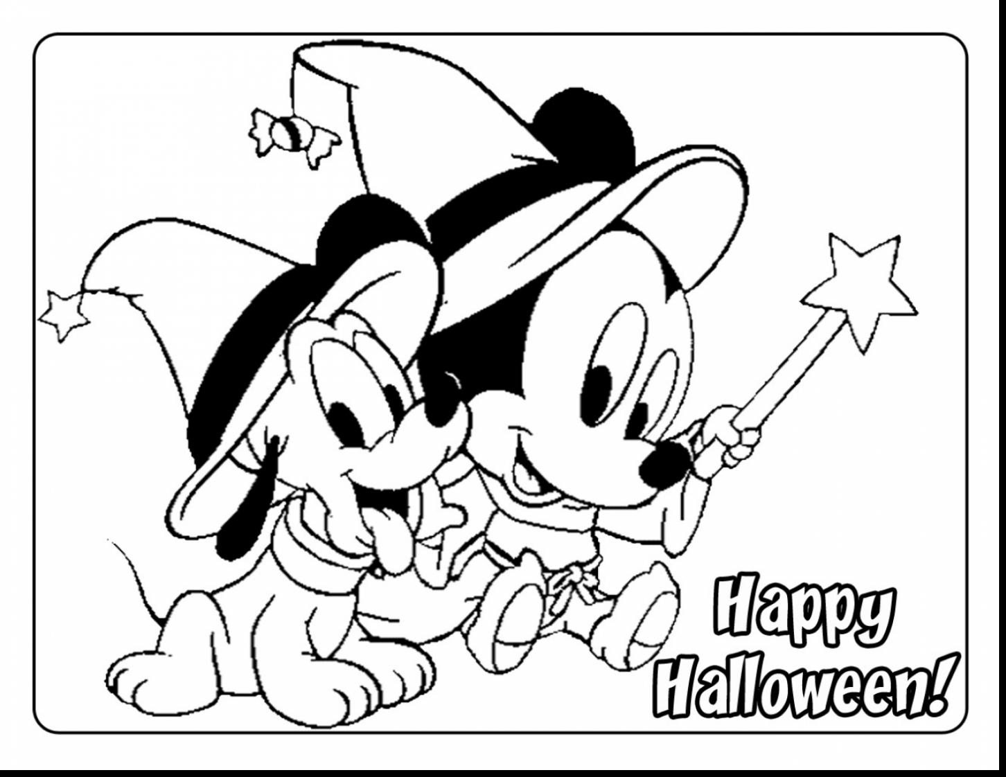 Gambar Sketsa Mickey Mouse Halloween