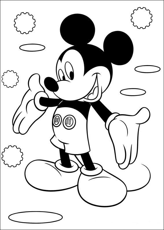Gambar Sketsa Mickey Mouse Lucu