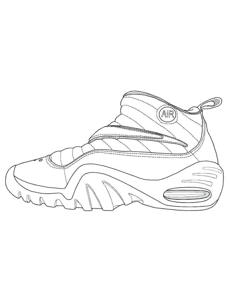 Gambar Sketsa Sepatu Basket