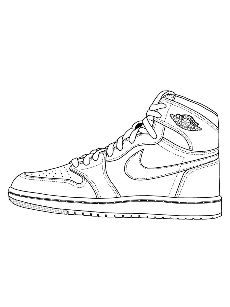 Gambar Sketsa Sepatu Nike Jordan