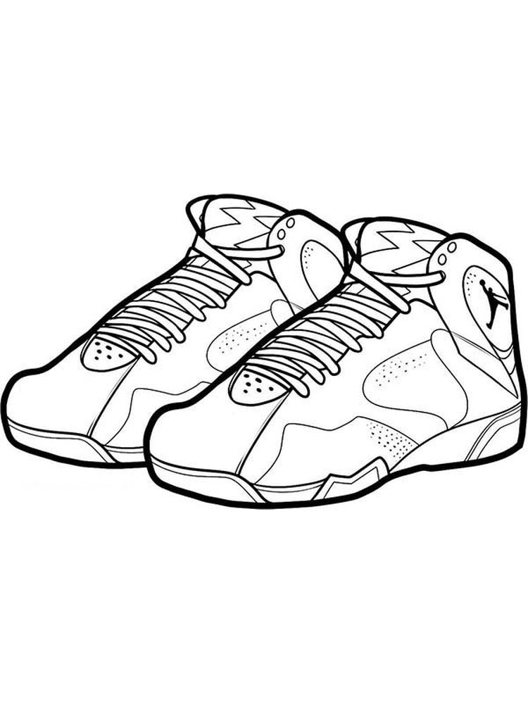 Gambar Sketsa Sepatu Untuk Diwarnai