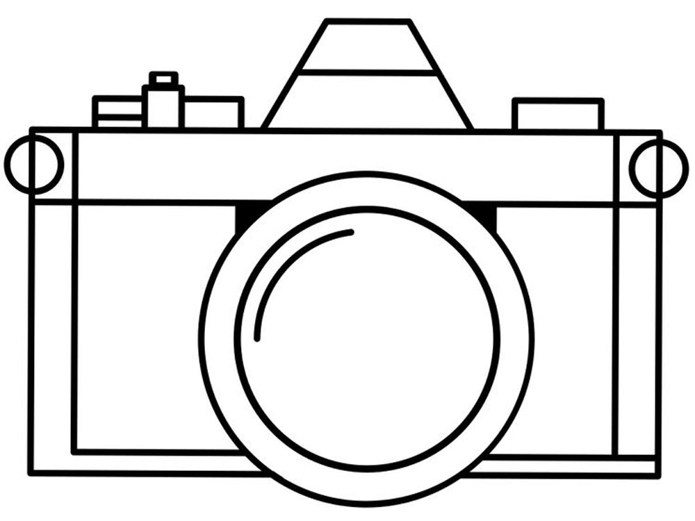 Polaroid gambar sketsa kamera