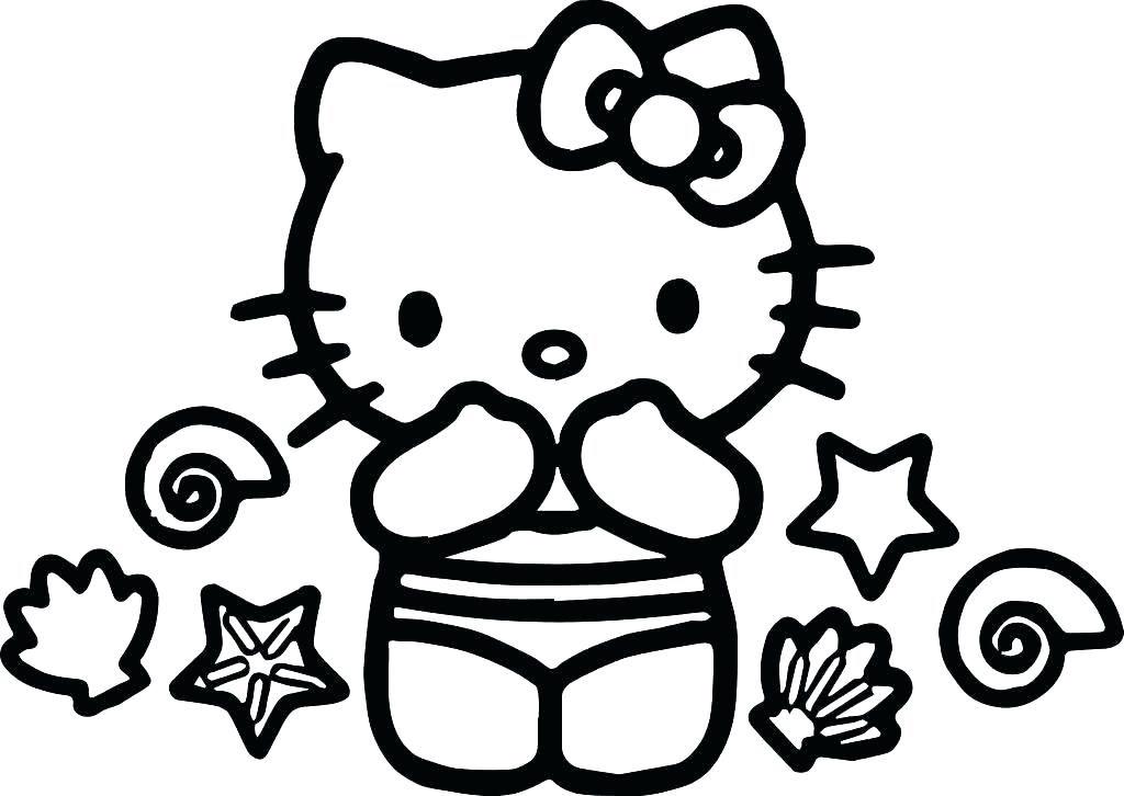 Sketssa Gambar Hello Kitty