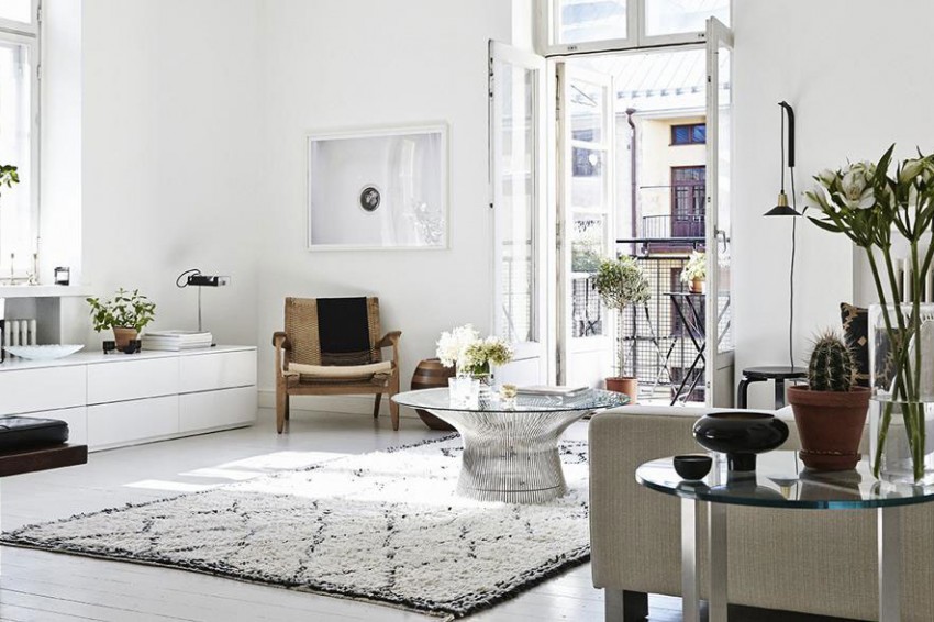 contoh apartemen gambar desain interior skandinavia