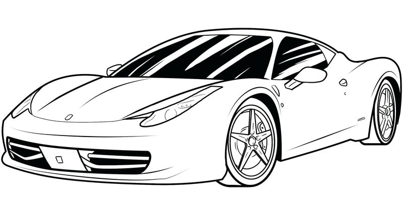 contoh gambar sketsa mobil sport