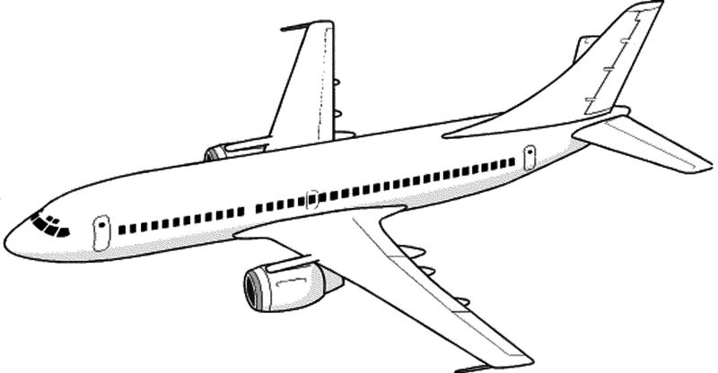 contoh gambar sketsa pesawat