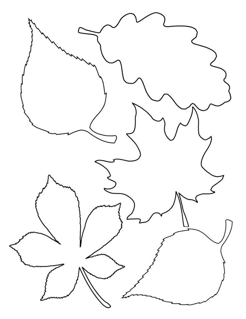 free printable leaf coloring pages