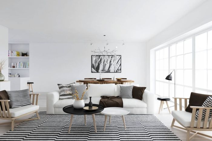 gambar desain gambar ruang keluarga gaya skandinavia