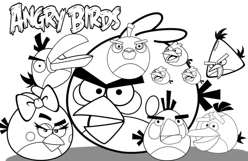 gambar mewarnai Angry Birds