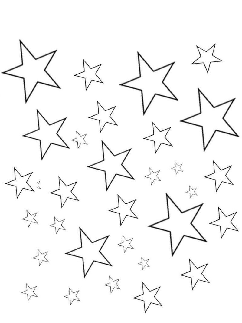 gambar sketsa banyak bintang