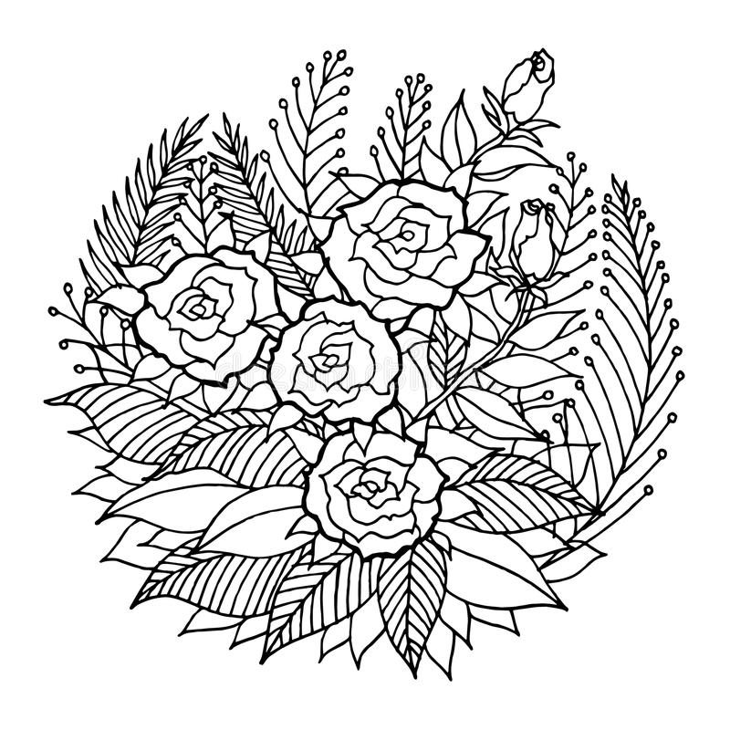 gambar sketsa bunga mawar keren hd