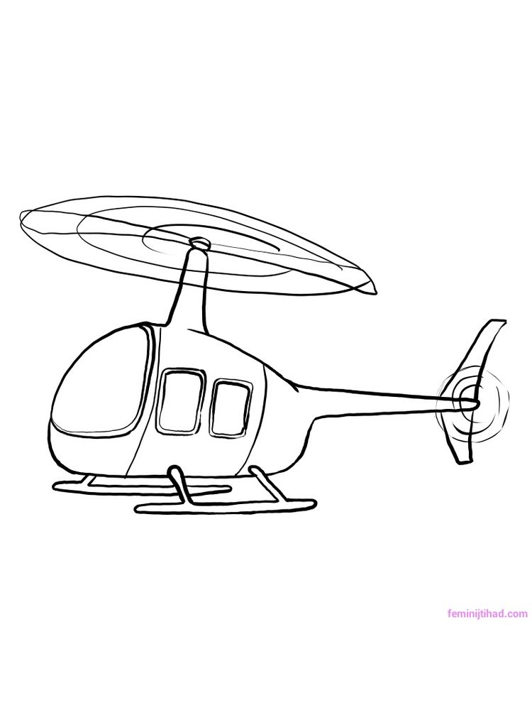 gambar sketsa helikopter bentuk kartun
