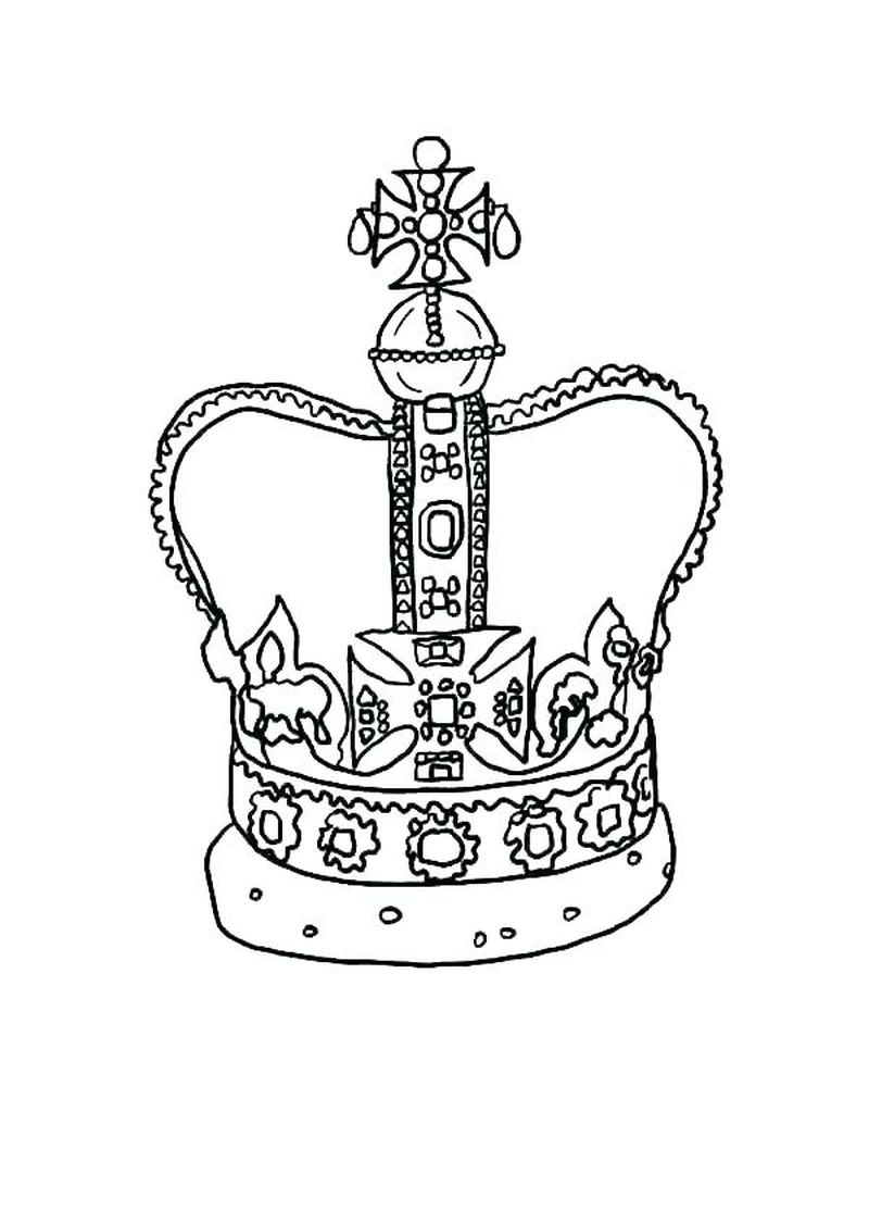 gambar sketsa mahkota raja