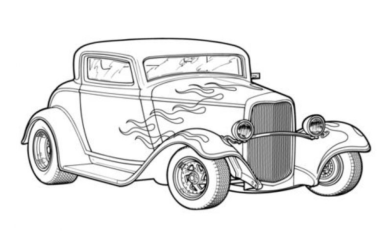 gambar sketsa mobil hd klasik